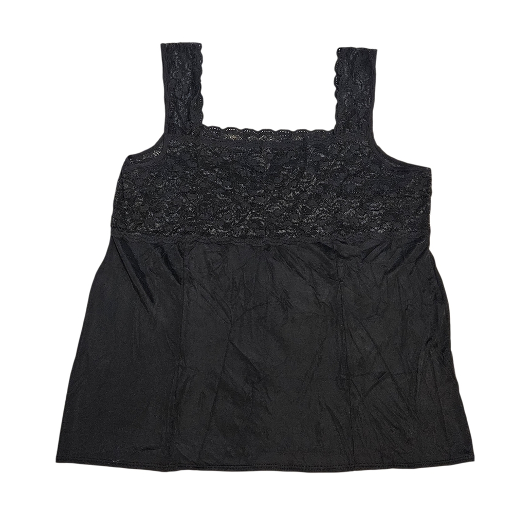 Satin and Lace Black Camisole